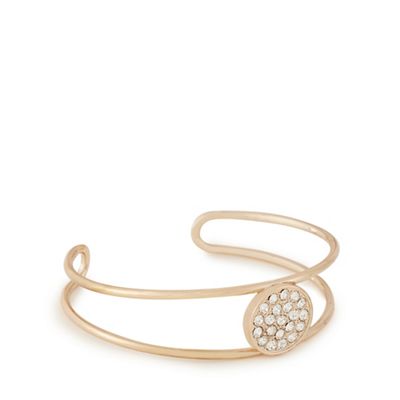 Rose gold crystal cuff bracelet